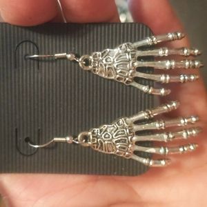 Skeleton Hand Earrings NWOT